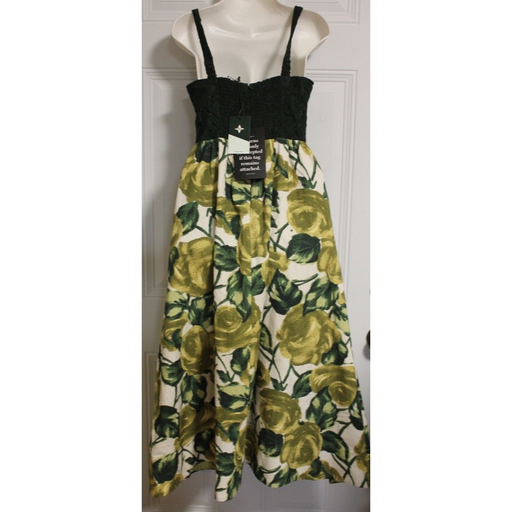 Tuckernuck Giverny Gardens Maria Dress SZ 6 Lace Corset Smocked Silhouette Lined - Picture 3 of 13